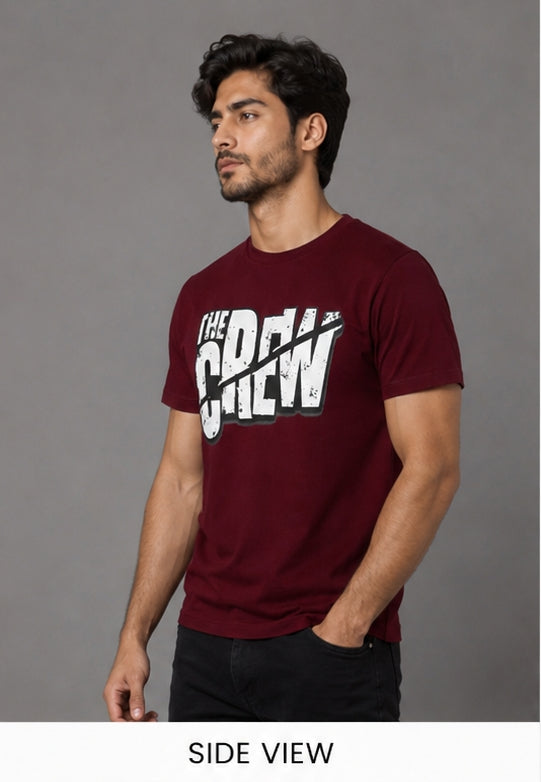 Wine T-Shirt Regular Fit 100% Cotton