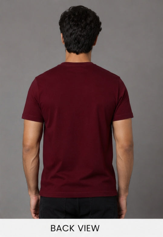 Wine T-Shirt Regular Fit 100% Cotton