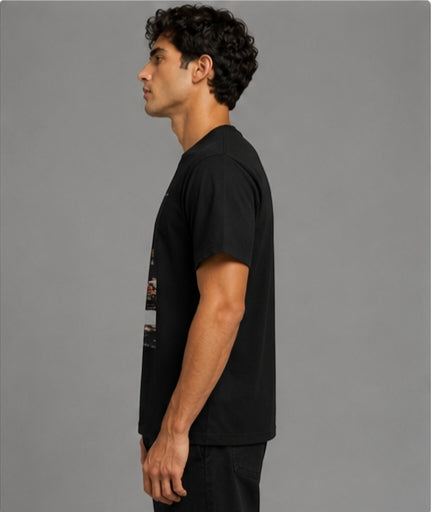 Black Grahphic T-Shirt Regular Fit 100% Cotton