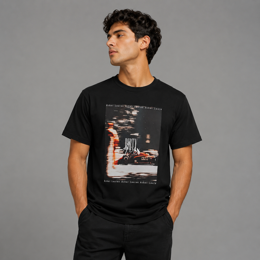 Black Grahphic T-Shirt Regular Fit 100% Cotton