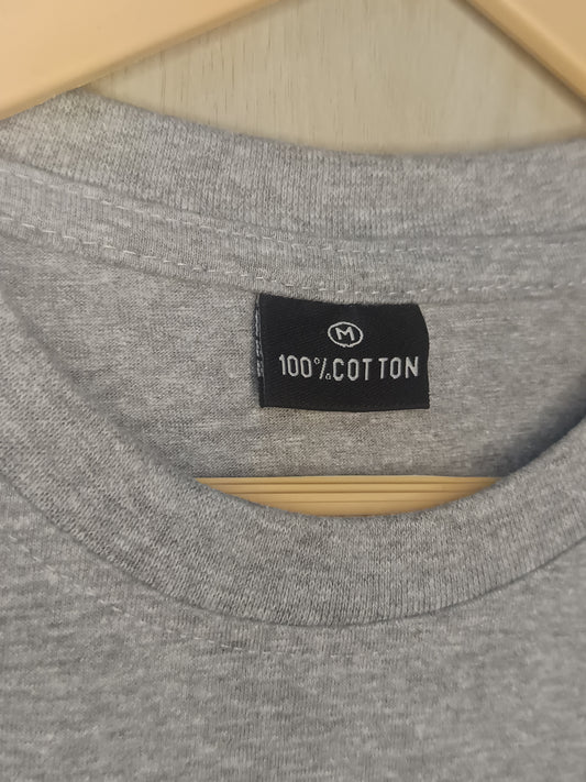 Grey Regular Fit T-Shirt 100% Cotton