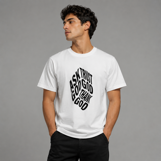 White T- Shirt Regular Fit 100% Cotton